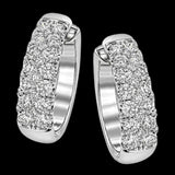 These substantial white gold earrings are the perfect showcase for a stunning 2.02 ctw of round white diamonds