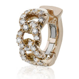 Shine in this 18K rose gold cuban link diamond huggies 0.31 ctw., from our chain link collection