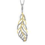 Perfect for layering, this nature inspired 18K yellow gold piece features .54ct natural white diamonds.