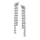 Our 18K white gold earrings feature 2 rows of cascading diamonds totaling 2.0 ctw.
