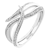 This unique two-tone right hand ring wraps your finger in 0.23 ctw of diamonds set in 18K white and yellow gold.