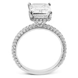 This stunning engagement ring from our under halo collection is set with 0.80 ctw of pave set diamonds in 18 kt white gold.