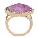 PINK POWER.  THIS 18K ROSE GOLD RING FEATURING A 14.88CT PINK TOURMALINE SURROUNDED BY .39CTTW DIAMONDS