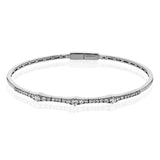 18k WG geometric bangle bracelet glistens with 0.54 ctw of diamonds