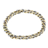 14K YG and Titanium twisted link Men's bracelet 8
