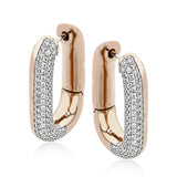 An every day classic, these 18K white and yellow gold earrings feature .79cttw diamonds.