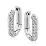 An every day classic, these 18K white and yellow gold earrings feature .79cttw diamonds.