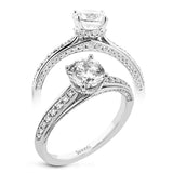 18K White and Yellow gold ring featuring approx. .38cttw of round diamonds.
