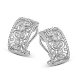 These stunning 0.70 ctw earrings in 18K yellow gold have a Byzantine quality and feature diamonds encircled in textured gold orbs, and framed by prong set diamonds.