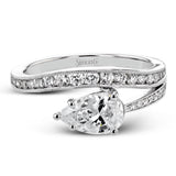 Bold shapes crafted in 18k white gold and diamonds make this ring unforgettable.