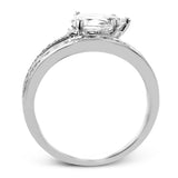 Bold shapes crafted in 18k white gold and diamonds make this ring unforgettable.