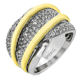 This 18K white and yellow gold ring features 1.12cttw diamonds and is the perfect addition to any right hand.