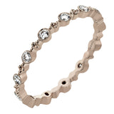 This diamond eternity band from our stackable collection in 14K rose gold, has alternating bezel set diamonds 0.31 ctw. and gold beads.