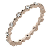 This diamond eternity band from our stackable collection in 14K rose gold, has alternating bezel set diamonds 0.31 ctw. and gold beads.