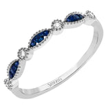 Modern versatility, the perfect ring to stack or wear alone, available featuring .14 cttw sapphires, ruby or tsavorite and 14K white, rose or yellow gold.