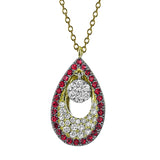 Diamond, enamel, and 18k gold combine in this modern pendant to create a distinctive look.