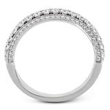 This wedding band is a classic choice with a straight design and .55 ctw of white diamonds.