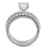 This wedding band is a classic choice with a straight design and .55 ctw of white diamonds.