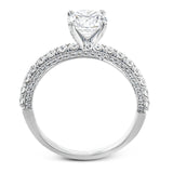 This wedding band is a classic choice with a straight design and .55 ctw of white diamonds.