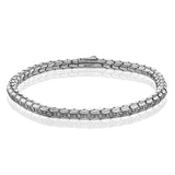 This men's bracelet features .32 ctw of black diamonds set into 14k gold with a brushed finish.