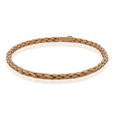 This simple yet luxurious men's bracelet is crafted in a 14k brushed matte finish gold.