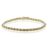 This simple yet luxurious men's bracelet is crafted in a 14k brushed matte finish gold.