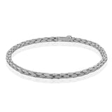 This simple yet luxurious men's bracelet is crafted in a 14k brushed matte finish gold.