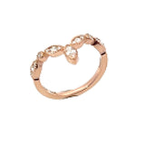 This ring is perfect for stacking with a distinctive design set with  .20 ctw of diamonds.