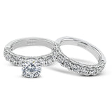 This engagement ring makes a statement with 1.39 ctw of side diamonds that shine from the top ad sides of the ring.