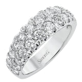 This bold engagement ring contains 1.50 ctw of side diamonds and will be sure to draw anyone's eyes with its modern design.