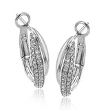 These bold earrings create a statement by combining 18k yellow and white gold, accented by .46 ctw of white diamonds.