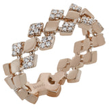 The perfect ring to stack or stand alone, this 18K rose gold ring features .25cttw white diamonds.