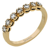 Perfect for stacking or wearing along, this 18k rose gold band features .38cttw diamonds.