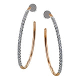 Hoop earrings are a classic for a reason! These two-toned beauties feature a sturdy post style and 1.00 ctw of white diamonds.