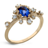 This 18k rose gold ring features is a wonderful, colorful addition to any jewelry wardrobe.