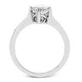 This solitaire ring design is built to perfectly showcase a beautiful marquise shaped center stone.