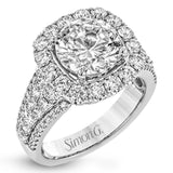 This engagement ring is set to stun with an astonishing 1.07 ctw of princess cut diamonds alongside .99 ctw of round diamonds creating a statement effect.