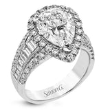 This gorgeous engagement ring makes quite the appearance with .83 ctw of round diamonds along with .83 ctw of baguette diamonds.