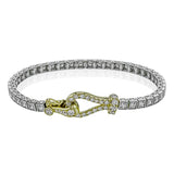 This remarkable buckle bracelet contains a whopping 3.00 ctw of white diamonds, topped off with a charming, well-made buckle clasp.