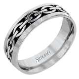 This patterned 14k white gold band makes the perfect statement.