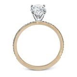 The classic, streamlined design of this 18k rose gold wedding set is accented by .30 ctw of sparkling white round brilliant diamonds.