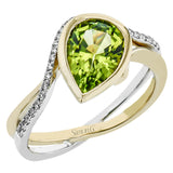 A perfect gift for yourself or your loved one crafted in 18K white and yellow gold featuring a .59ct emerald and .15cttw diamonds.