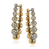 .50 ctw of white diamonds sparkle against beautiful rose gold droplets in these elegant, unique earrings