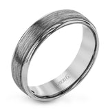 This 14k men's band is forged in Simon G.'s proprietary formula of gray gold.