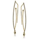 The eye-catching geometric design of these white gold earrings is highlighted by .67 ctw of white diamond accents