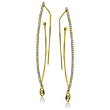 The eye-catching geometric design of these white gold earrings is highlighted by .67 ctw of white diamond accents