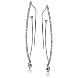 The eye-catching geometric design of these white gold earrings is highlighted by .67 ctw of white diamond accents
