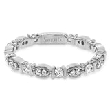 This 18k white gold band is perfect for layering with others, or could also be used unique wedding band, and contains .31 ctw of white diamonds. Perfect for stacking.
