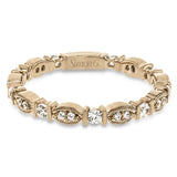 This 18k rose gold band is perfect for layering with others and contains .31 ctw of white diamonds. Perfect for stacking.