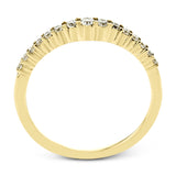 This lovely band comes in all tones of gold that can be stacked together to form one larger look, or worn separately. Each band contains .26 ctw of shining white diamonds.
